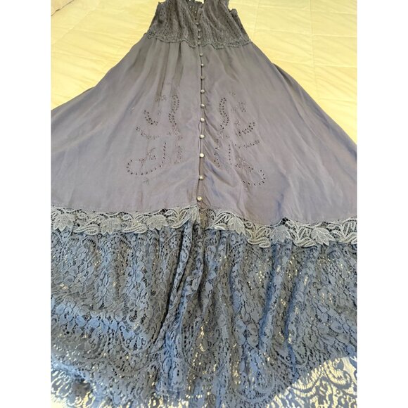 Johnny Was Gavin Maxi Dress S Empire waist Lace flowy Cottagecore Coquette Read - Picture 14 of 16